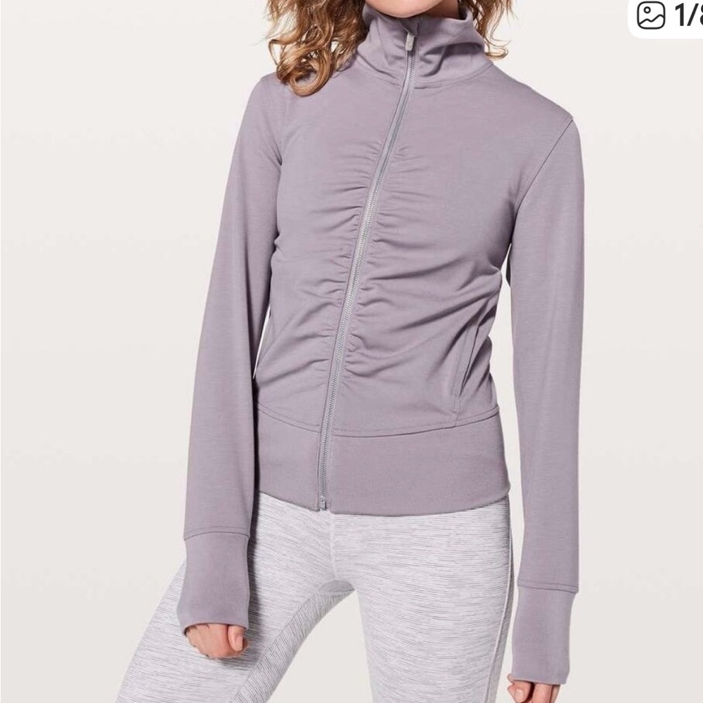 Lululemon Dusty Dawn Ruched Zip-Up Jacket